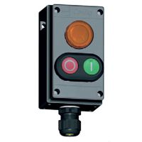 STAHL 8040 EX TWIN PUSH BUTTON WITH LED INDICATING LAMP C/W GRP ENCLOSURE (8040/1280X-54C06SXXX-23D01SA05)